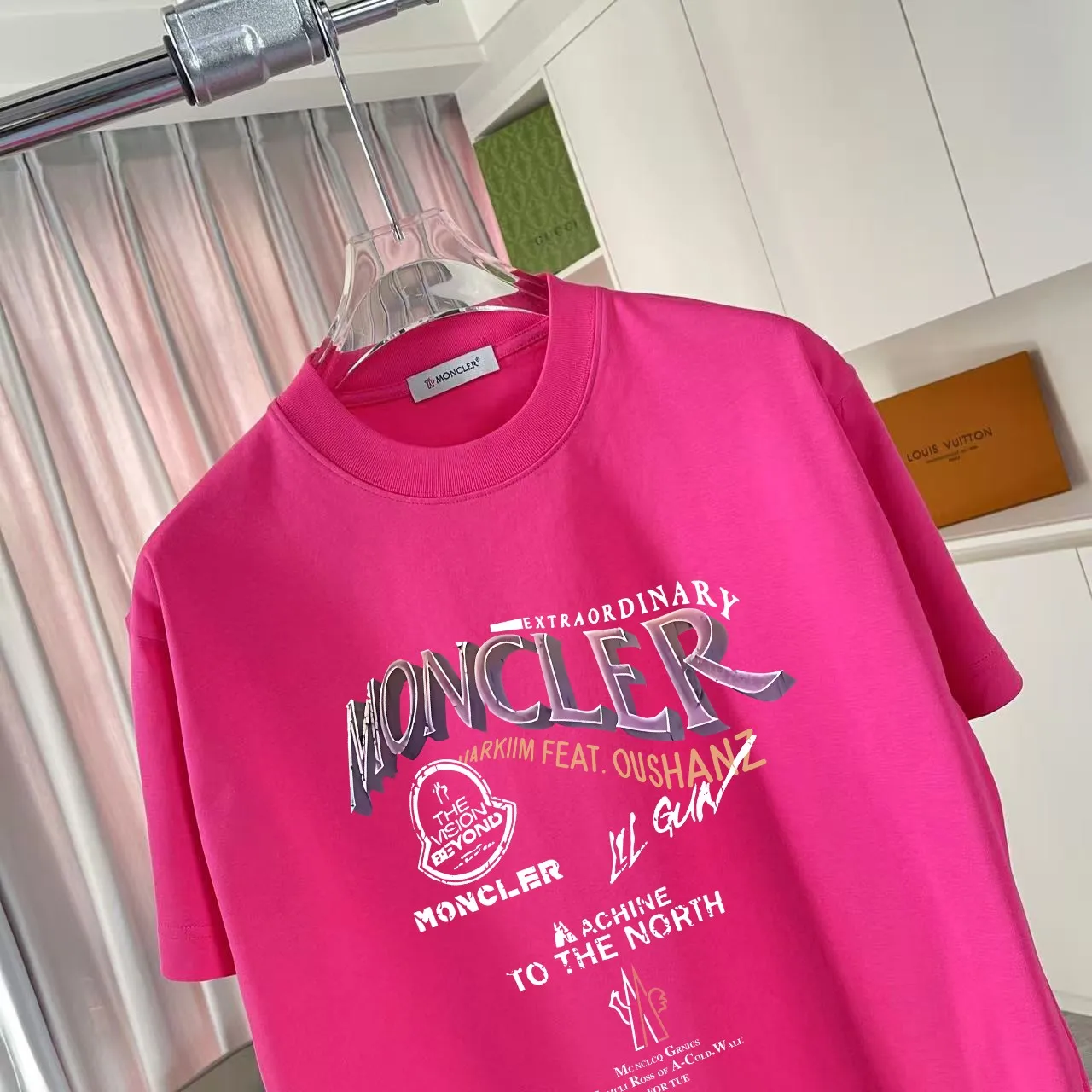 Moncle* 2025 New Arrival logo 300 t Same Style Size：S M L XL XXL ：Black White Red Gray